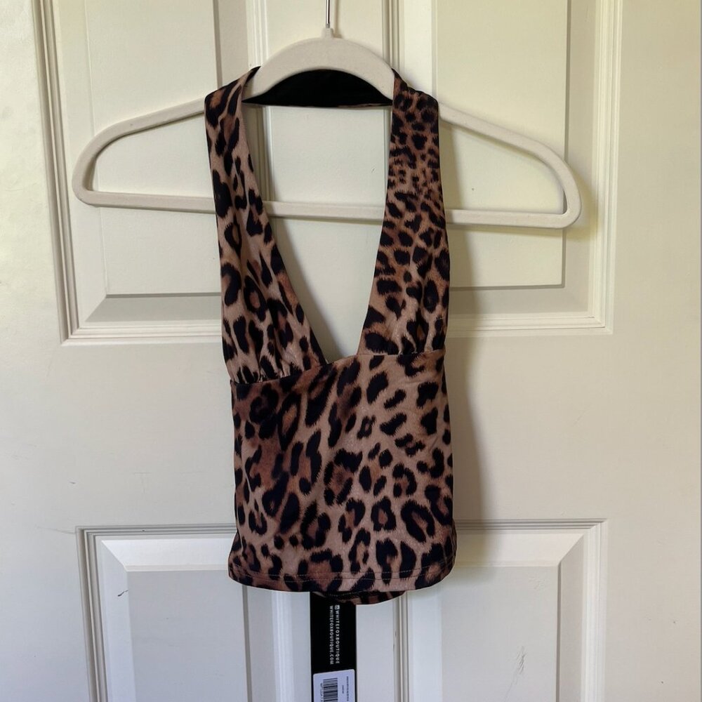 When I'm With You Halter Top Cheetah